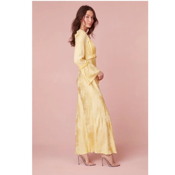 NWT LoveShackFancy Kalona Silk Jacquard Maxi Dress - Picture 5 of 14